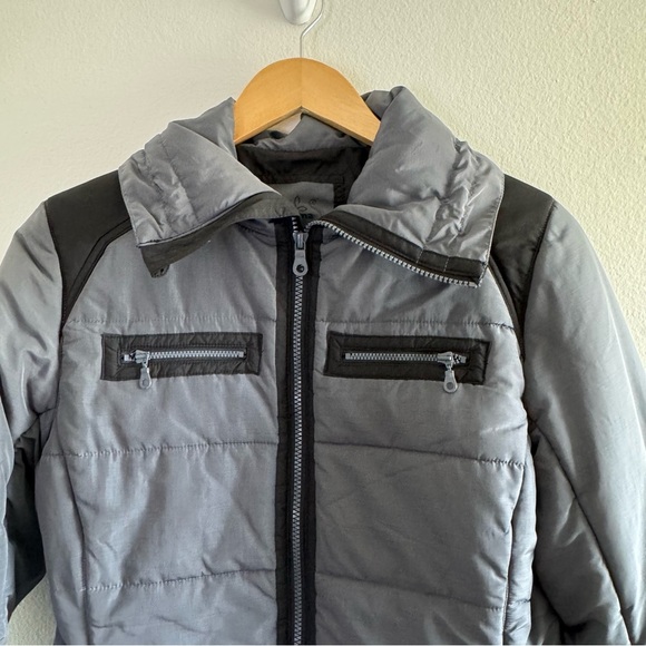 Prana Gray Black Breathe Puffer Jacket size Small - Picture 3 of 9